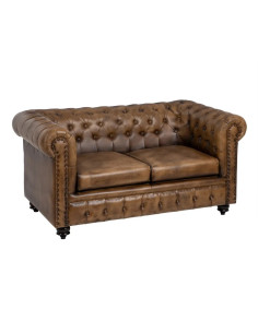 Canapé en cuir capitonné de... 2