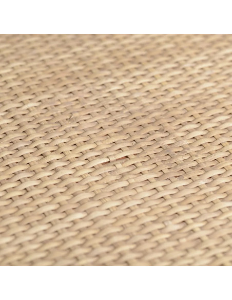 Desserte ronde en rotin naturel