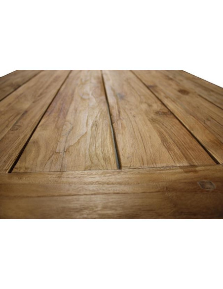 Table de jardin en teck rustique Napoli
