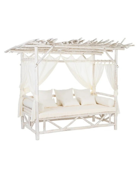 Lit à baldaquin en teck Akar