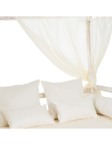 Lit à baldaquin en teck Akar