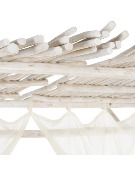 Lit à baldaquin en teck Akar