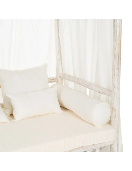 Lit à baldaquin en teck Akar