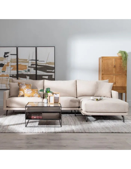 Canapé d'angle confortable avec méridienne