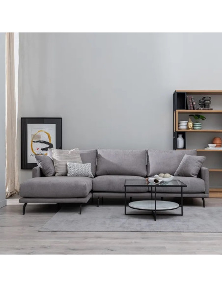 Canapé d'angle confortable avec méridienne