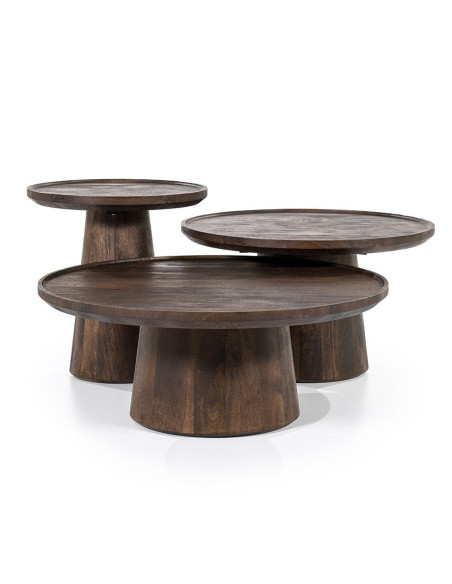 Table basse en bois massif Ron