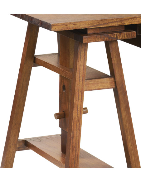 Bureau sur tréteaux en bois de mindi