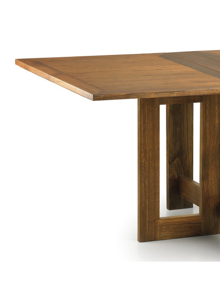Table de repas pliante en bois de mindi