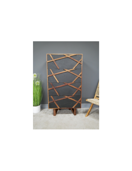 Commode 4 tiroirs en bois massif Léo