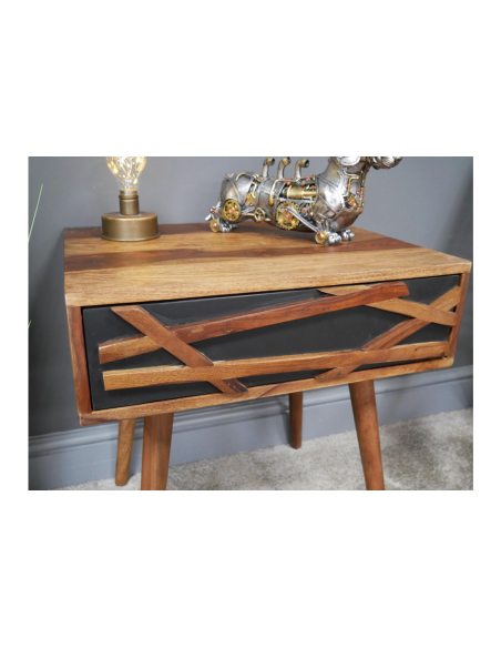 Table de chevet en bois massif Léo