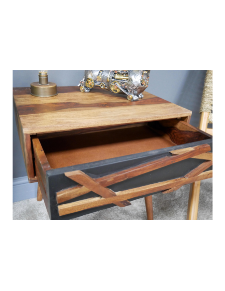 Table de chevet en bois massif Léo