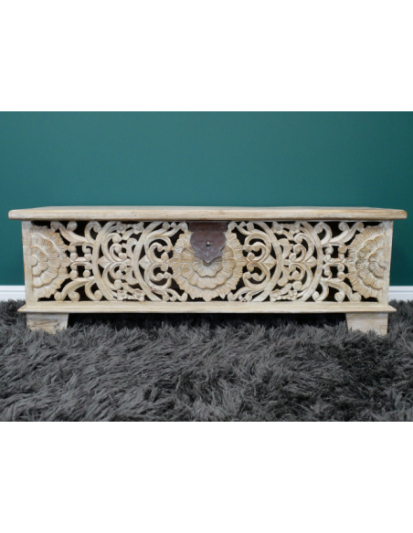 Banc coffre de rangement baroque