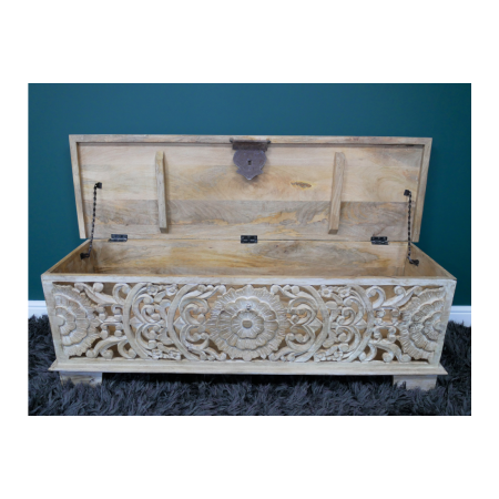 Banc coffre de rangement baroque