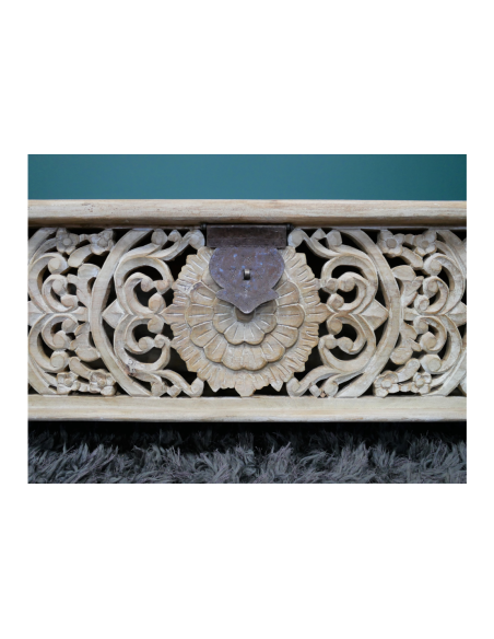 Banc coffre de rangement baroque