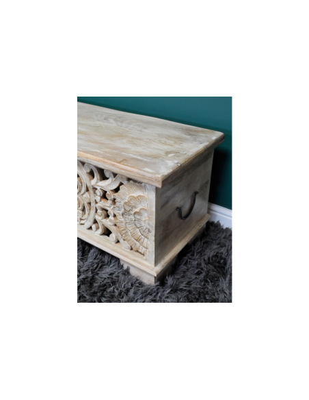 Banc coffre de rangement baroque