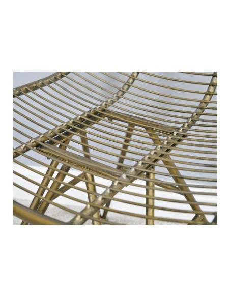 Chaise dorée en métal style Indus