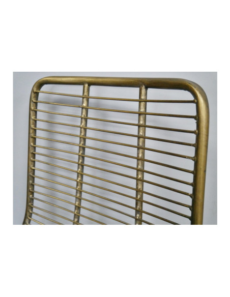 Chaise dorée en métal style Indus