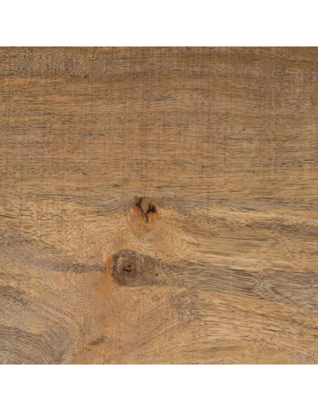 Console bois de manguier et métal deux étagères