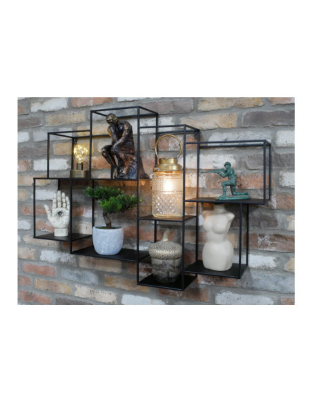 Etagère murale métallique multi-compartiments