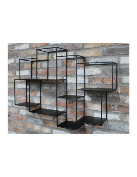 Etagère murale métallique multi-compartiments