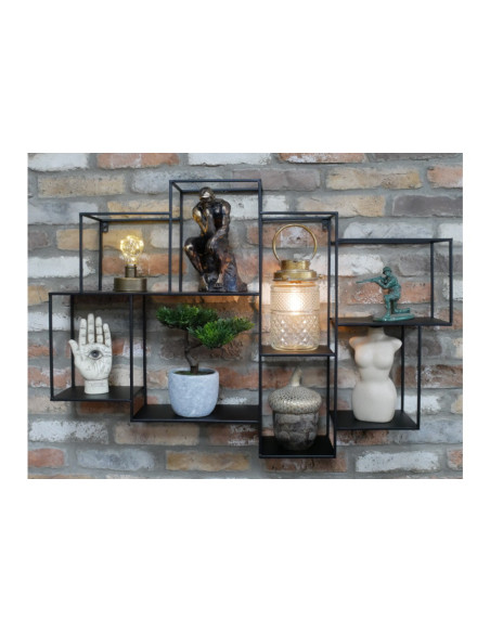Etagère murale métallique multi-compartiments