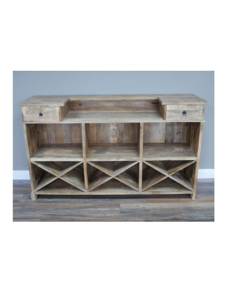 Bar comptoir en bois massif 180 cm