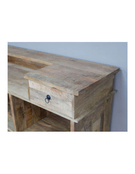 Bar comptoir en bois massif 180 cm