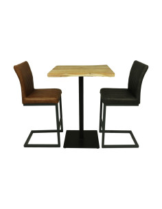 Chaise de bar haute en cuir...