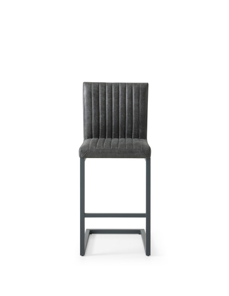 Chaise de bar haute en cuir confortable (X 2)