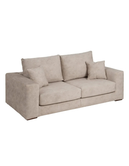 Canapé moderne en tissu beige déhoussable