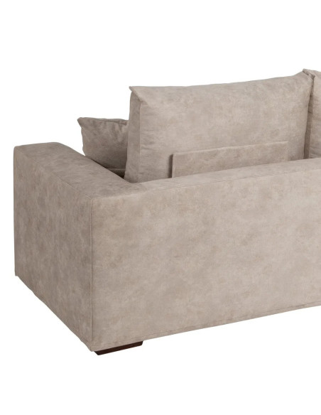 Canapé moderne en tissu beige déhoussable