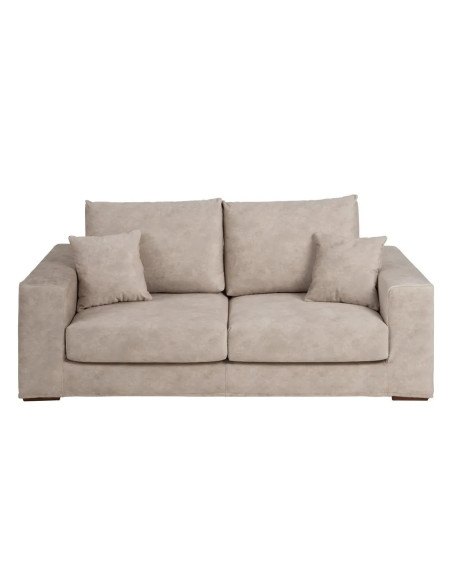 Canapé moderne en tissu beige déhoussable