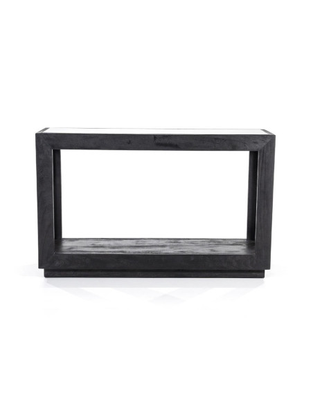 Console rectangle en manguier et verre Liam