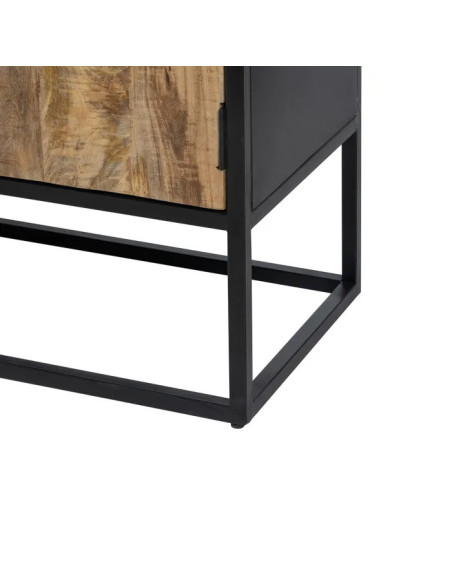 Buffet indus en manguier et métal noir Mara