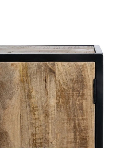 Buffet indus en manguier et métal noir Mara