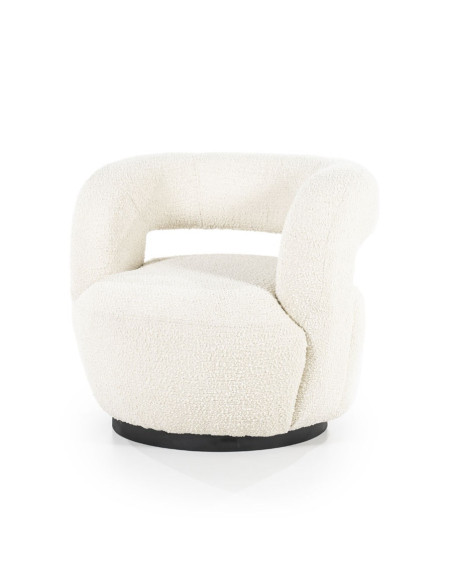 Fauteuil lounge rotatif moumoute Sharon
