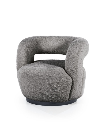 Fauteuil lounge rotatif moumoute Sharon