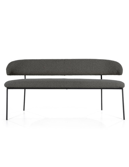 Banquette de repas en tissu et métal Luka