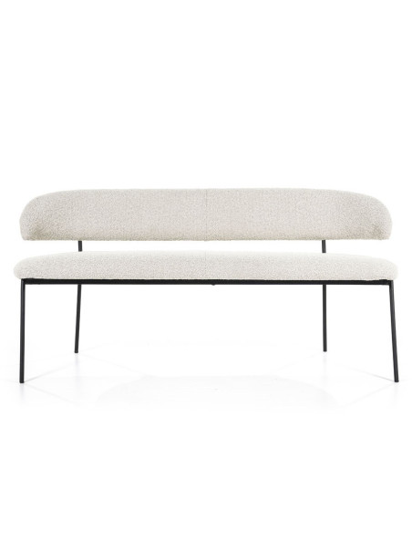 Banquette de repas en tissu et métal Luka