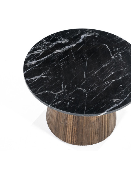 Table basse ronde plateau marbre Maxime 60 cm