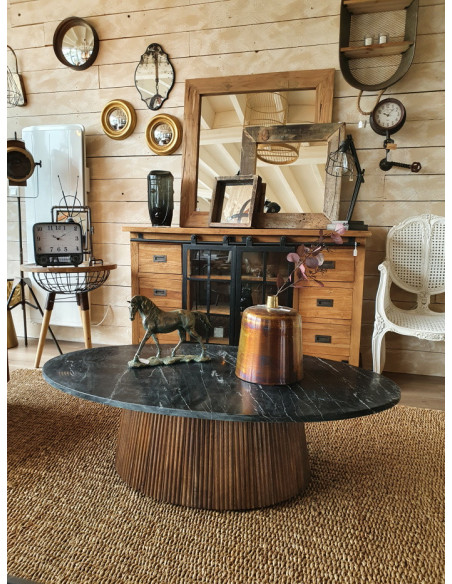 Table basse ovale plateau marbre Maxime