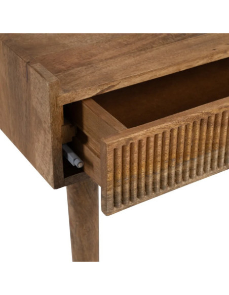 Petit bureau avec niche et tiroir en bois massif Apri