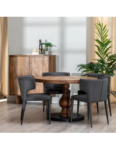 Table ronde en manguier...