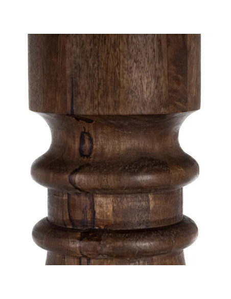 Table ronde en manguier avec pied tourné