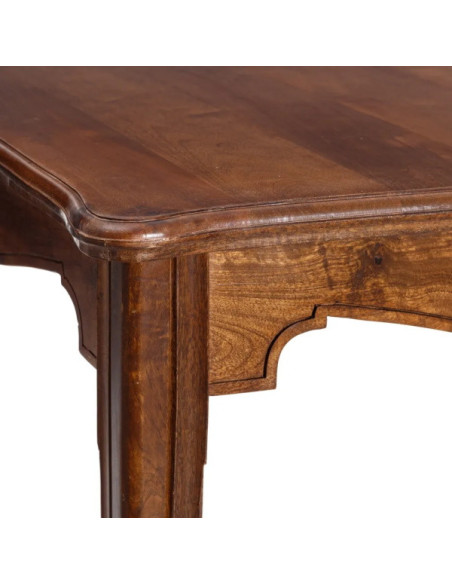 Table de repas carrée en manguier teinté