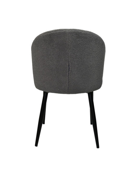 Lot de 2 Chaises de repas en tissu bouclette Yuna