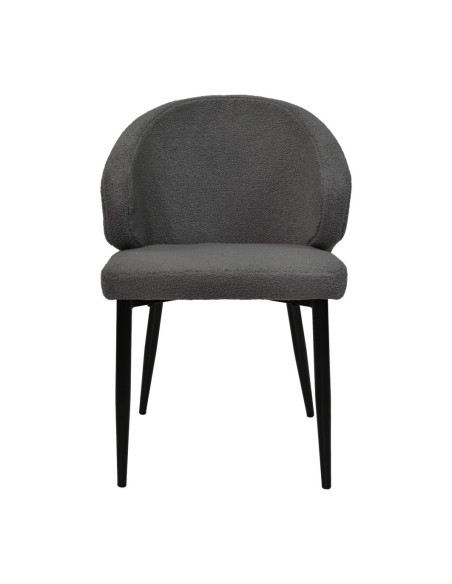 Lot de 2 Chaises de repas en tissu bouclette Yuna