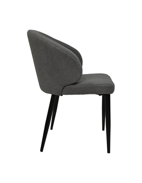 Lot de 2 Chaises de repas en tissu bouclette Yuna