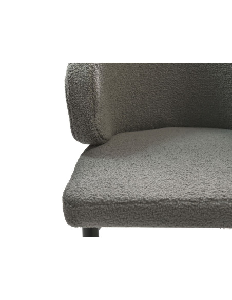 Lot de 2 Chaises de repas en tissu bouclette Yuna