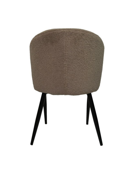 Lot de 2 Chaises de repas en tissu bouclette Yuna